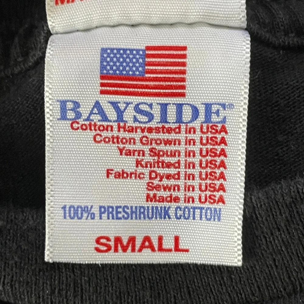 Bayside U.S.‎ Air Force T-Shirt Mens Small Black Graphic Short Sleeve USA Made